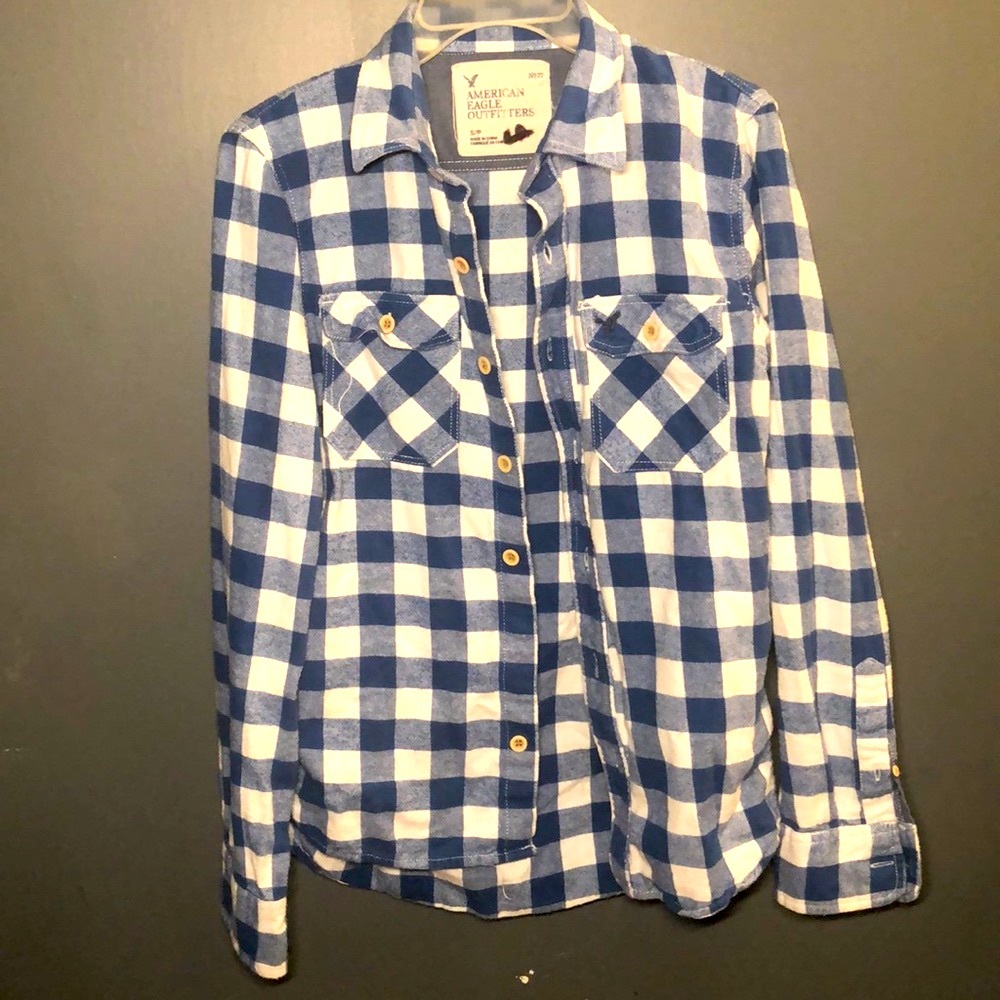 American Eagle Button Down Flannel Sz:S For Men